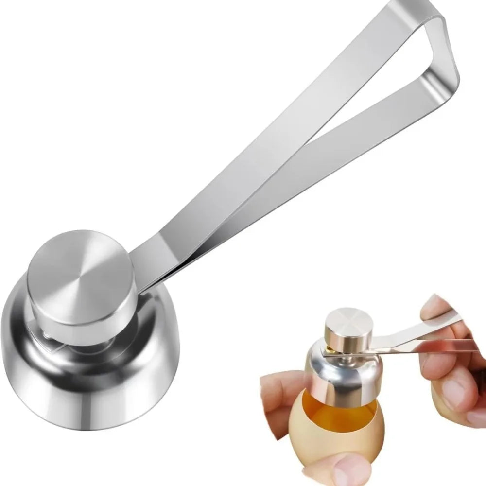Stainless Steel Egg Topper Opener | Creative Eggshell Cutter for Boiled and Raw Egg additional angle