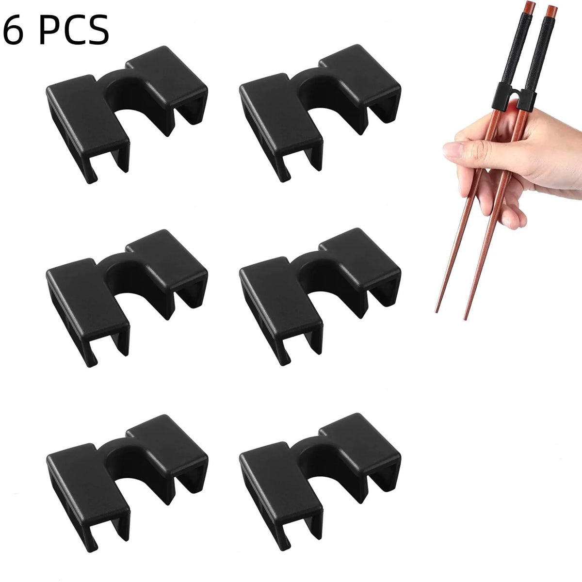 Reusable Training Chopsticks Helpers 6 PCS Adult Beginner Trainer close-up view