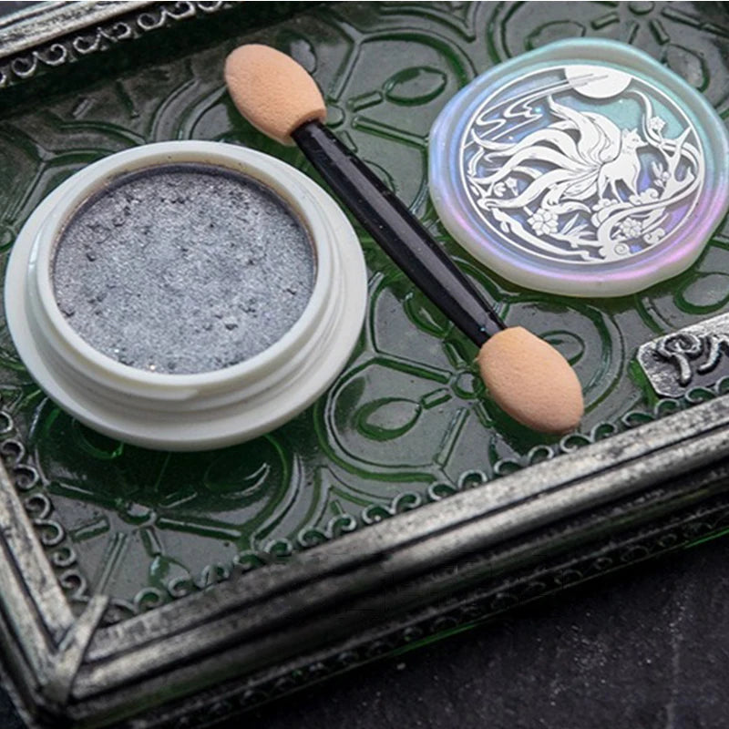 Fire Lacquer Glitter Wax Seal Stamp | DIY Invitation Decor close-up view