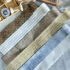Vintage Fabric Texture Washi Tape | 4x200cm DIY Scrapbooking Roll close-up view