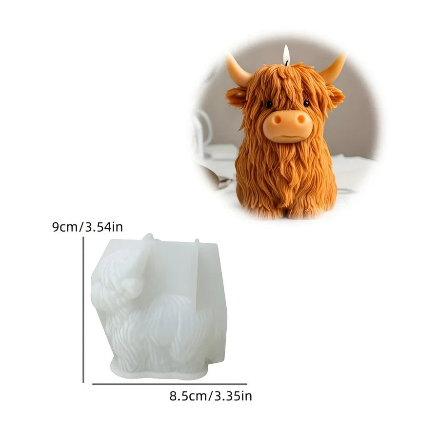 Silicone Mold Animal-Shaped Scented Candle Plaster Cement Mold Christmas detail view