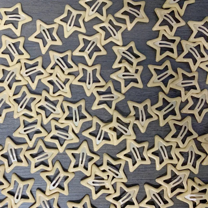 KYDZSW 10Pcs Children Cute Colors Geometric Stars Ornament Hair Clips Girls Lovely Sw alternate view