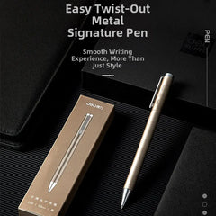 Metal Sign Pen 0.5mm Gel Ink Pens Golden Silver Color Metallic Writing Pen Office