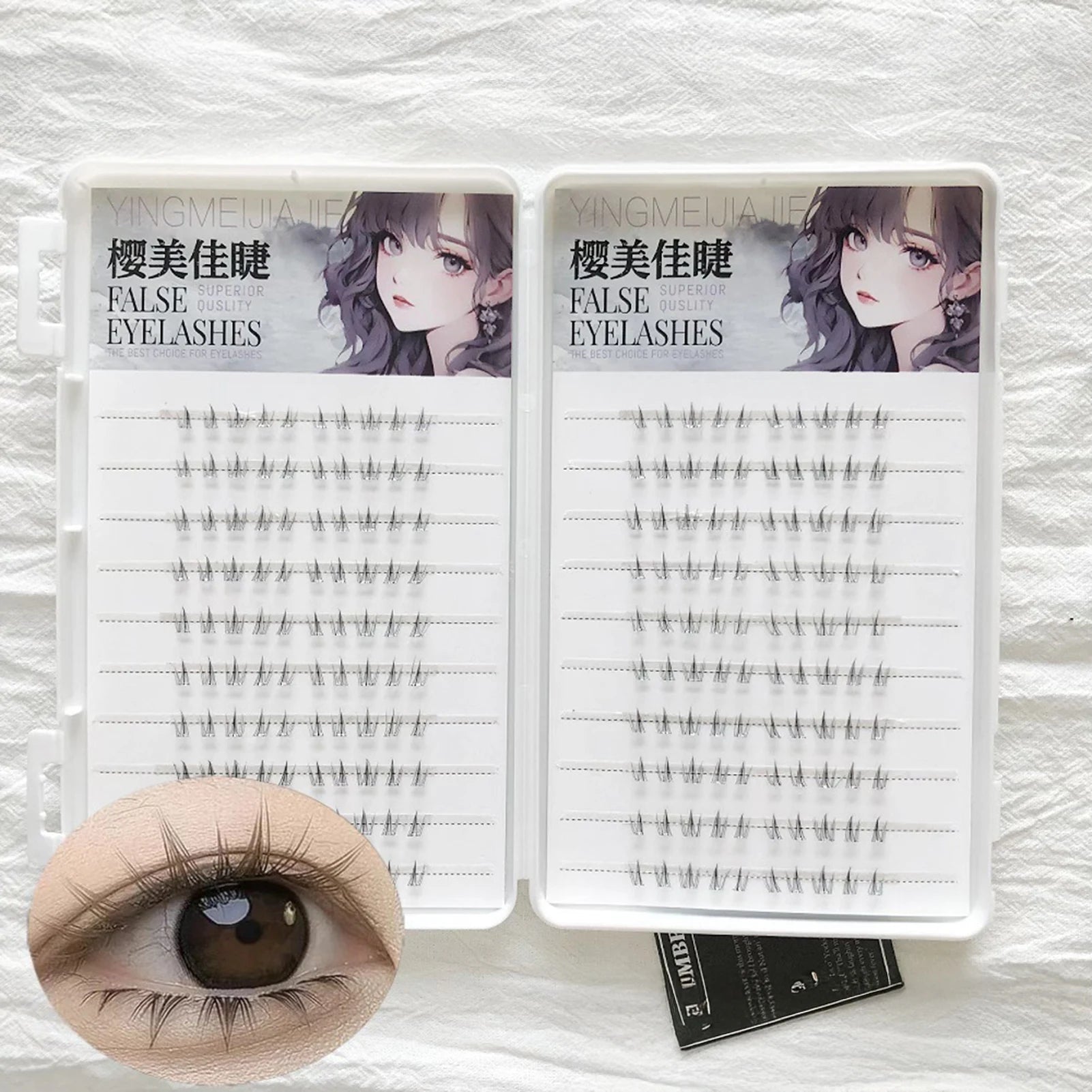 No Glue Sunflower Style False Eyelashes | Natural Lower Lash Clusters additional angle
