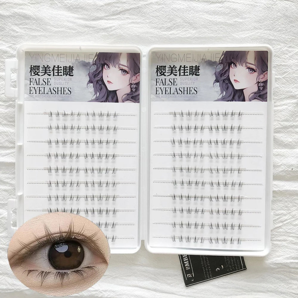 No Glue Sunflower Style False Eyelashes | Natural Lower Lash Clusters additional angle
