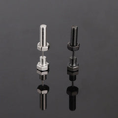 2pc New Gothic Unisex Punk Rock Stainless Steel Nail Screw Piercing Stud Earrings Nov alternate view