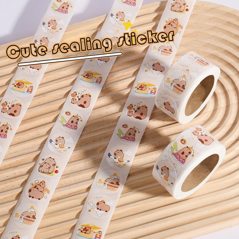 400pcs Cute Capybara Stickers | DIY Scrapbook and Reward Seal Set detail view