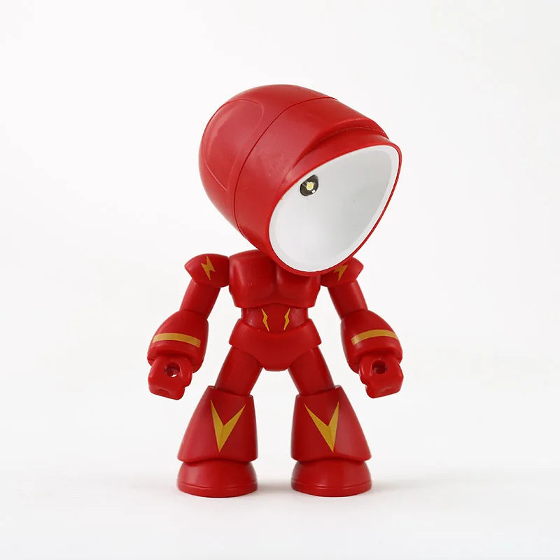 Mini Night Light LED Cartoon Hero Police Desktop Lamp | Cute Bedroom Decor for Kids close-up view