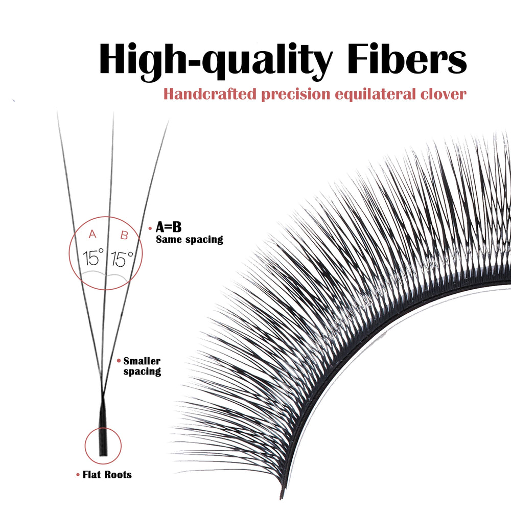 DeceMars V-Shaped 3D Eyelash Extensions | Matte Black 12 Rows Tray lifestyle view