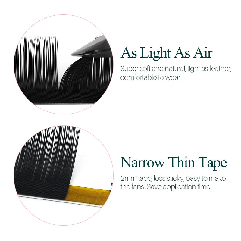 Korean PBT Eyelash Extensions 20 Rows | Soft Comfortable Silk Lashes for Salon Use lifestyle view