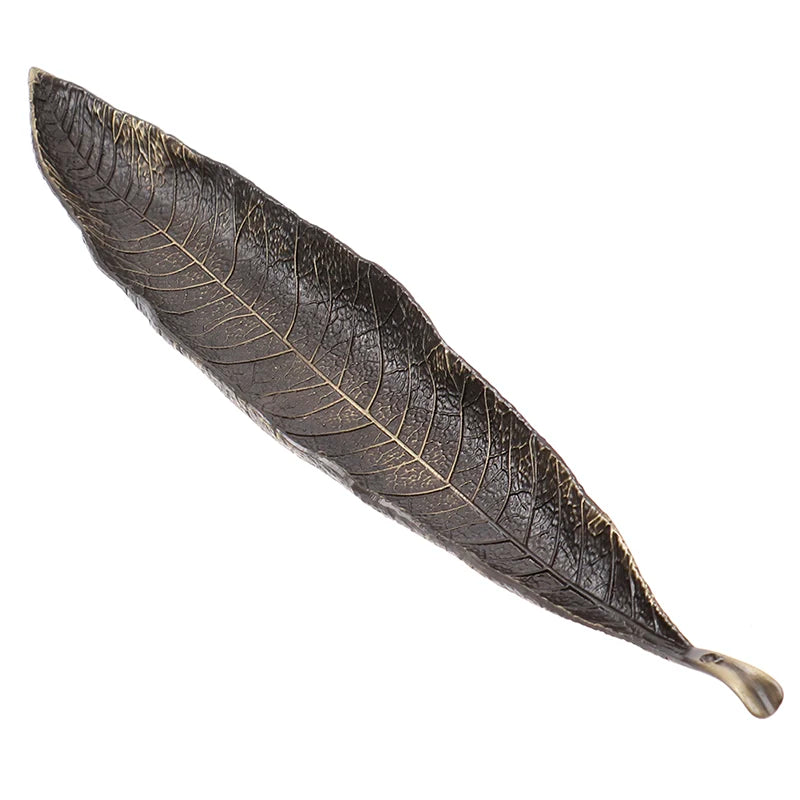 Metal Bodhi Leaf Incense Tray | Zen Incense Burner and Ash Catcher lifestyle view