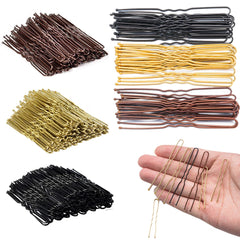 50Pcs 50/60/70mm Metal Waved  U Shaped Hair Pins Hairclip Women Girls Wedding Hairstyle Styling Tools Accessories Wholesale