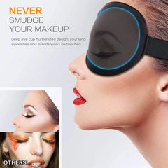 3D Breathable Sleeping Eye Mask | Light Blocking Sleep Aid for Travel and Home close-up view