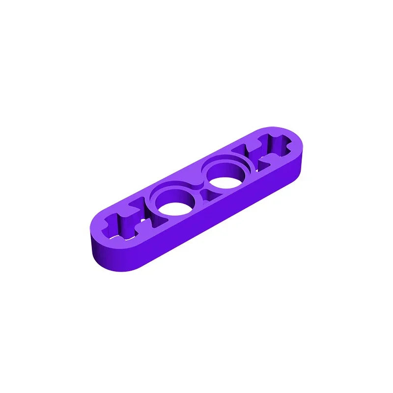 Gobricks GDS-690 Technical Liftarm Thin 1 x 4 with Axle Holes | Compatible Building Bl close-up view