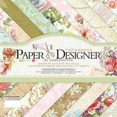 7 Inch Vintage Scrapbook Paper Set | 40 Sheets Retro Cardstock for DIY Crafts detail view