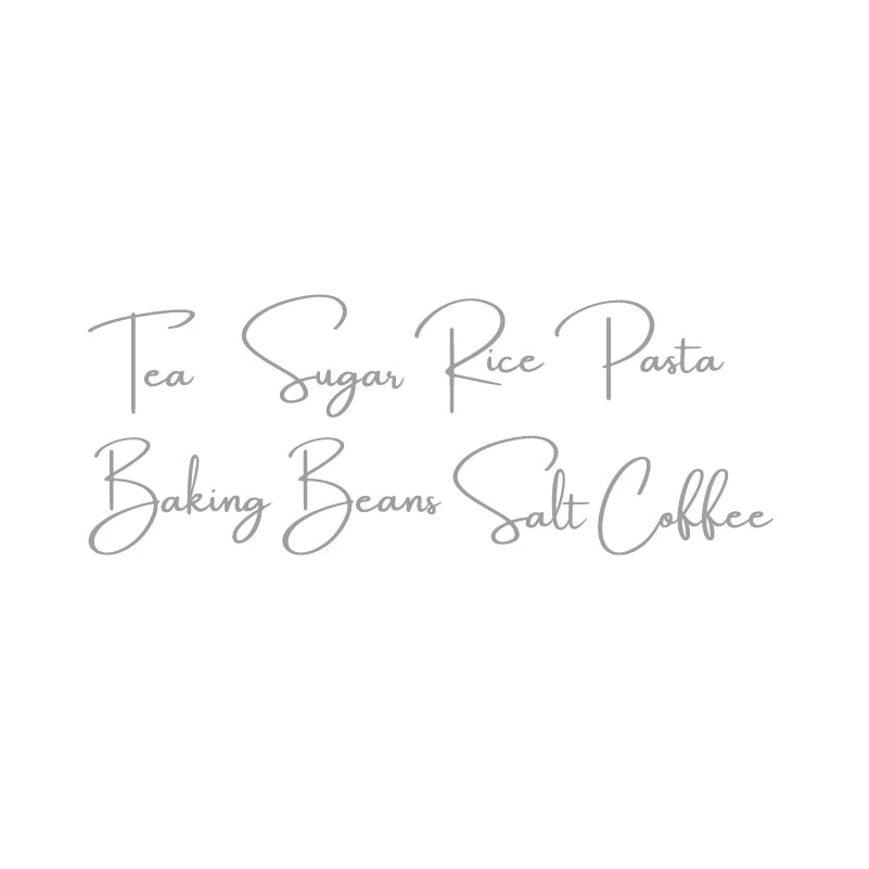 Kitchen Canister Labels Sticker Set | Waterproof Vinyl Decals for Tea Coffee Sugar lifestyle view