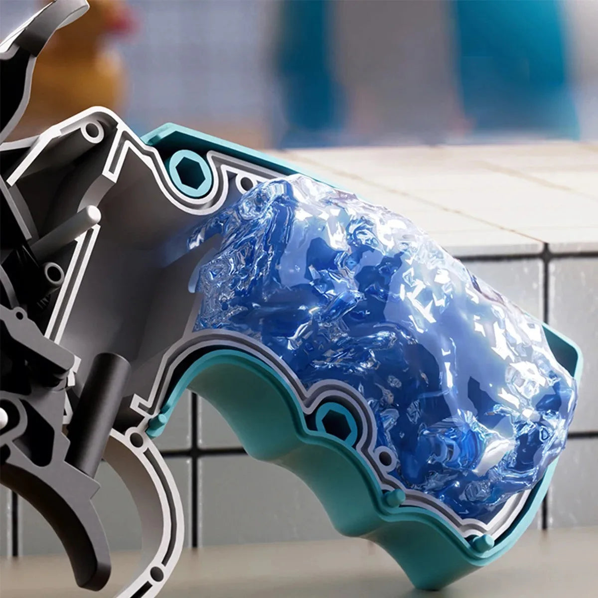 Water Blaster Revolver Toy | High-Powered Outdoor Water Gun for Kids close-up view