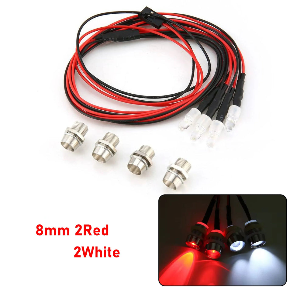 RC LED Light Kit Headlamps for 1/10 1/8 1/12 RC Car Truck Crawler Drift Car Headlight close-up view