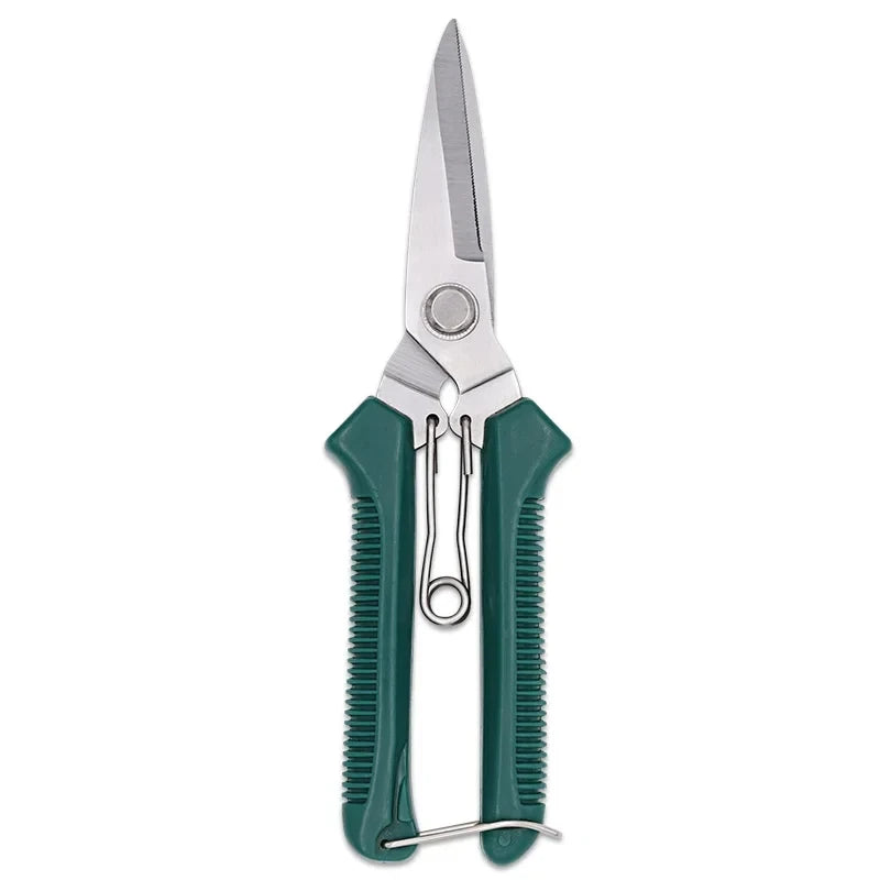 190mm Straight Head Pruning Shears | Stainless Steel Garden Scissors for Bonsai detail view