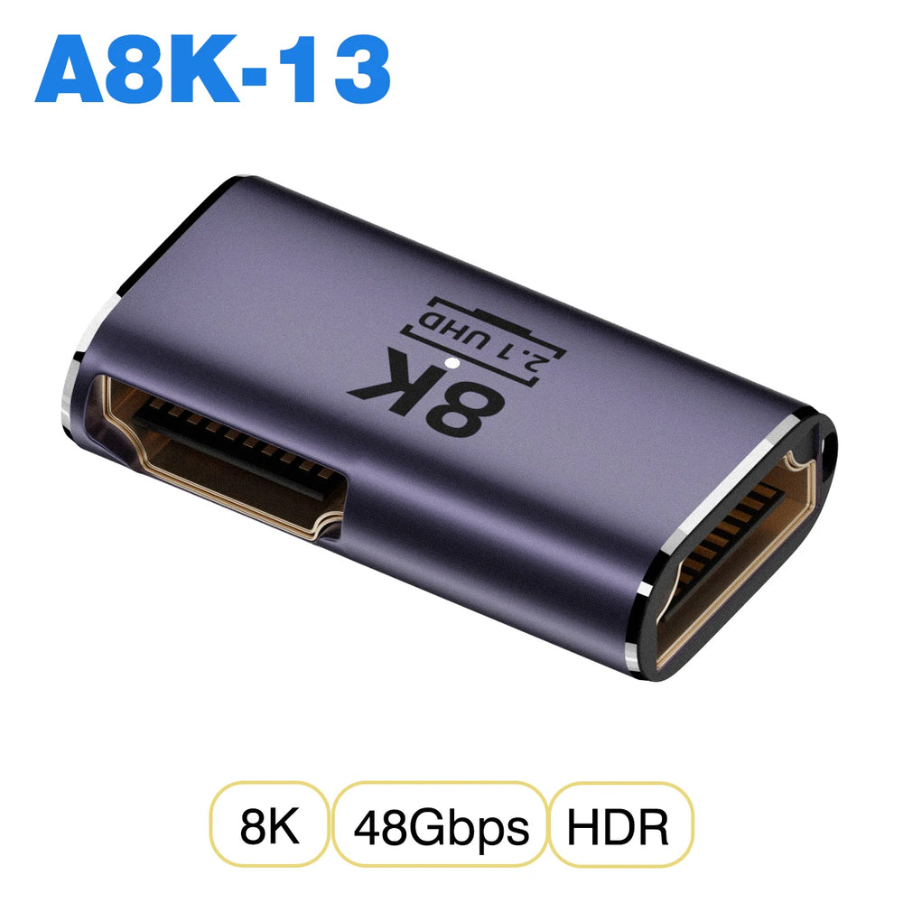 HDMI-Compatible Adapter | Mini and Micro HDMI to HDMI 2.1 Converter 48Gbps 8K60Hz 4 additional angle