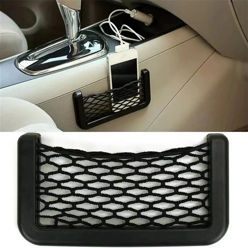 Car Organizer Mesh Storage Bag Elastic Net Pocket