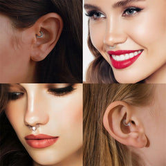 EVISPOL 1-4Pcs 16G Stainless Steel Colourful Septum Nose Ring for Women Men Hypoaller alternate view