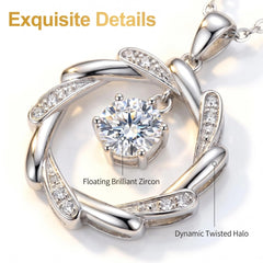 925 Silver Necklace Pendant Shining Zircon for Women Wedding Sterling Silver Jewelry Engagement Char