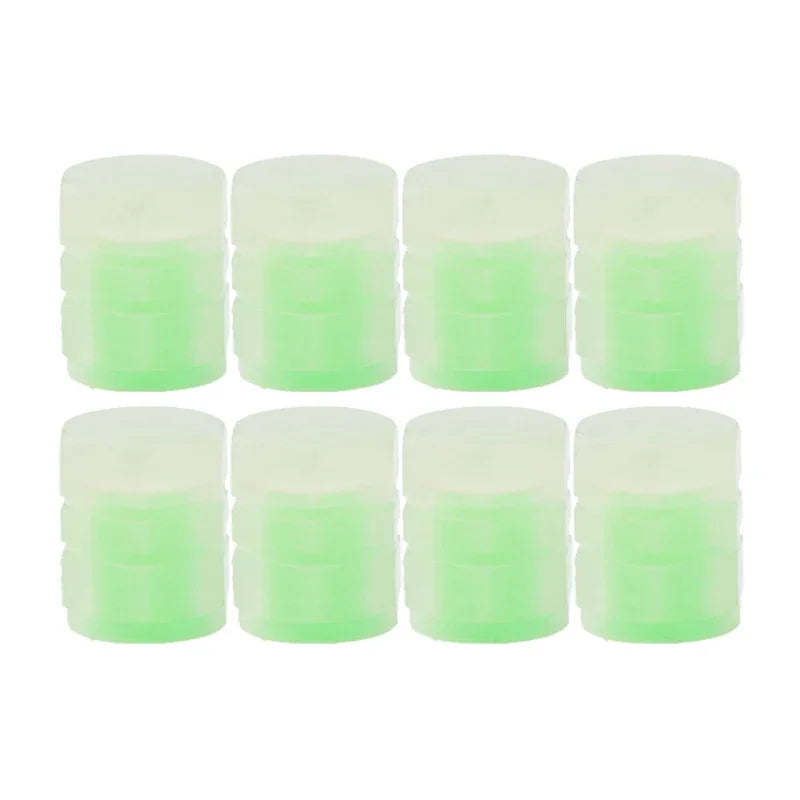 Luminous Valve Caps for Car Motorcycle Bike Wheels close-up view