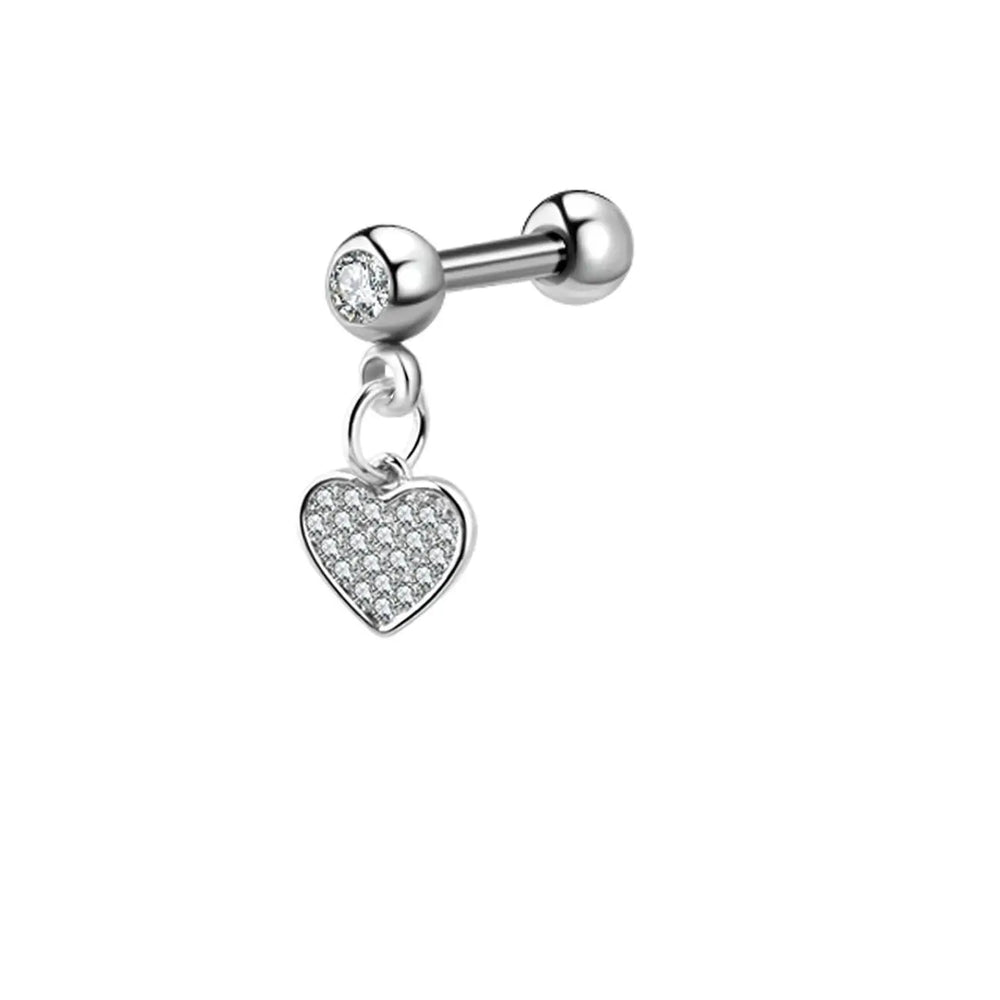 Moon Star Cartilage Earring Set | Cute Tragus Helix Daith Jewelry alternate view