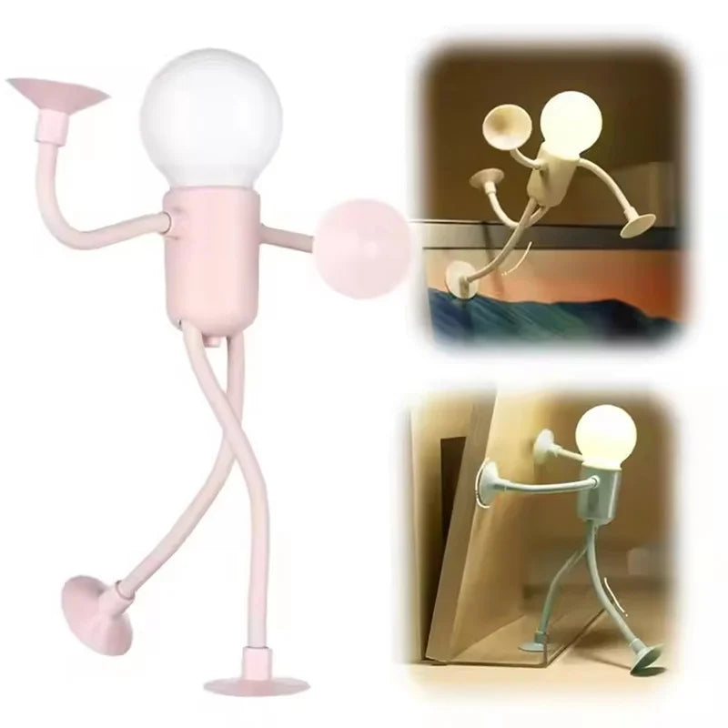 Poseable Sportsman Night Light | Funny Suction Cup Desk Lamp for Bedroom Bathroom detail view