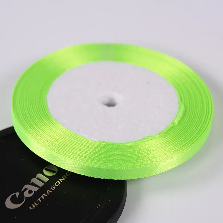 22 Meters/Roll 6mm Silk Satin Ribbons Christmas Halloween Birthday Party Gift Wrappin alternate view