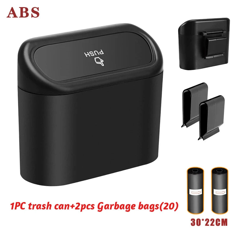 Hanging Car Trash Can Car Flip Top Trash Can Interior Trash Storage ABS Trash Can wit lifestyle view