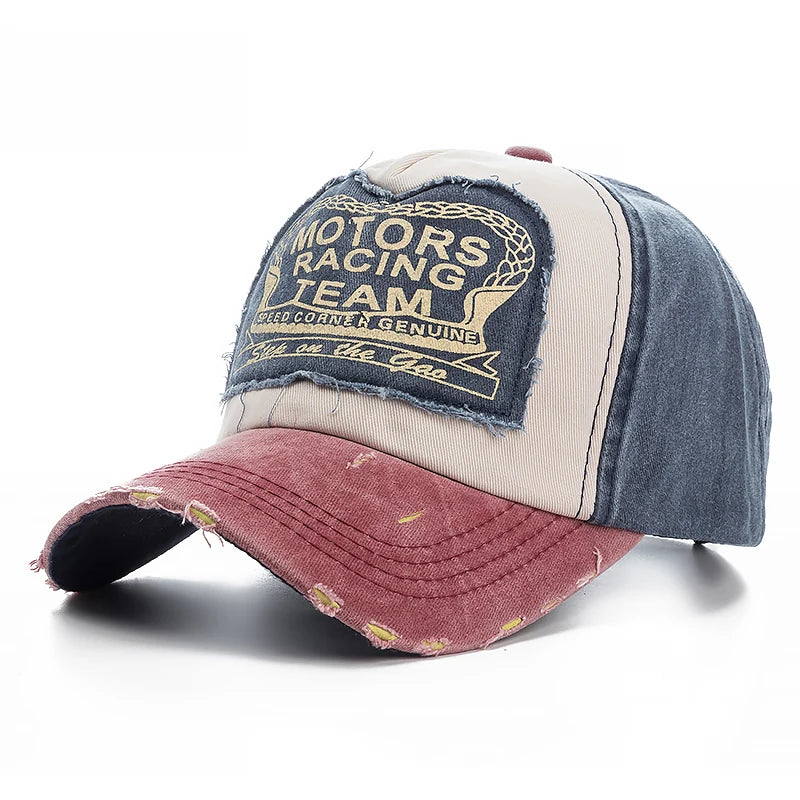 Washed Cotton Damage Finish Baseball Cap | Unisex Adjustable Snapback Hat for Vintage alternate view