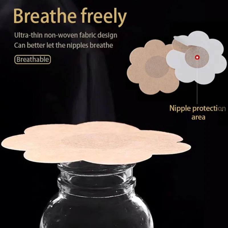 Invisible Chest Sticker Non-woven Bra Breast Patch Bra-less Pasties Pad Nipple Cover Sti detail view