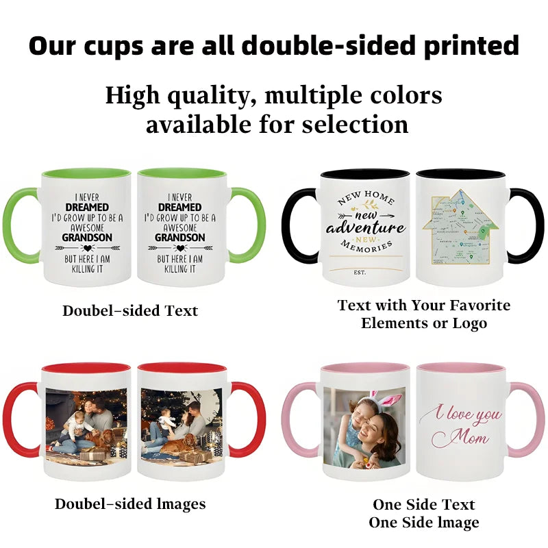 Personalized 11oz Custom Mug | Custom Name and Photo Coffee Cup alternate view