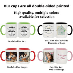 Personalized 11oz Custom Mug | Custom Name and Photo Coffee Cup alternate view