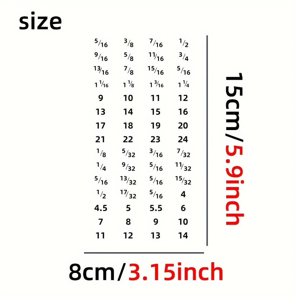 60pcs Mechanical Drive Socket Label Stickers | Quick and Easy Reminder Toolbox Decals alternate view