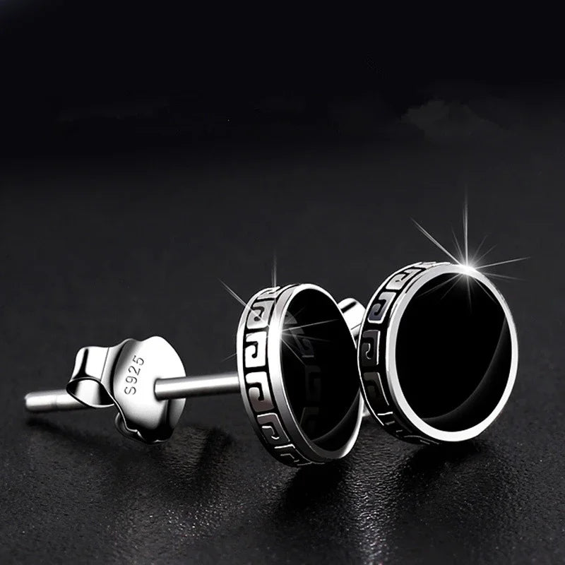 Lihong Personalized 925 Silver Earrings Men'S Single Earrings Street Punk Hip-Hop Jew alternate view