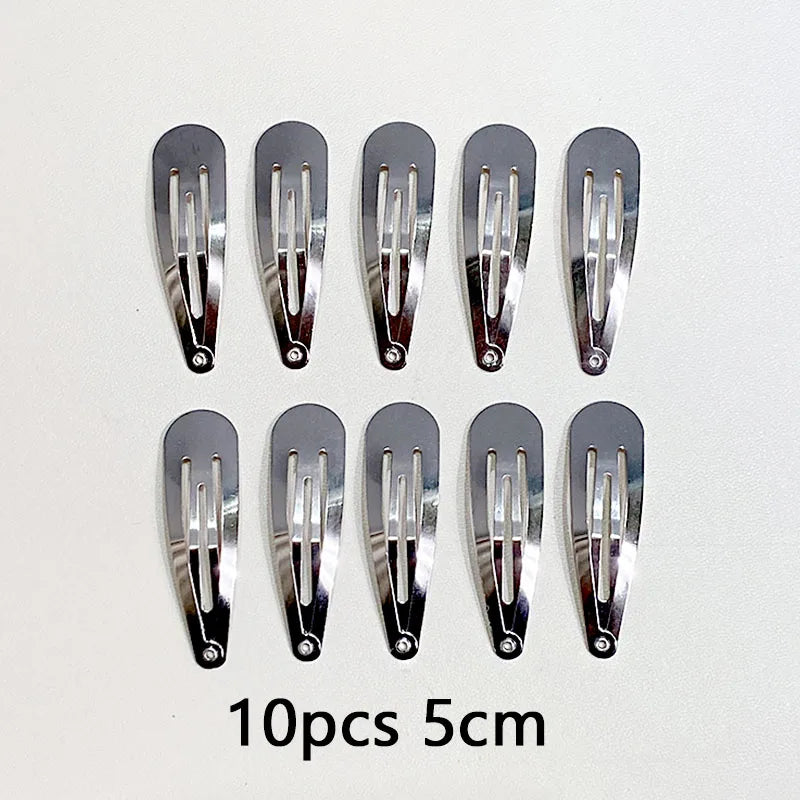 10/20/30pcs/set Women Silver Gold Black Waterdrop Shape Basic Alloy Hair Clips BB Hai alternate view
