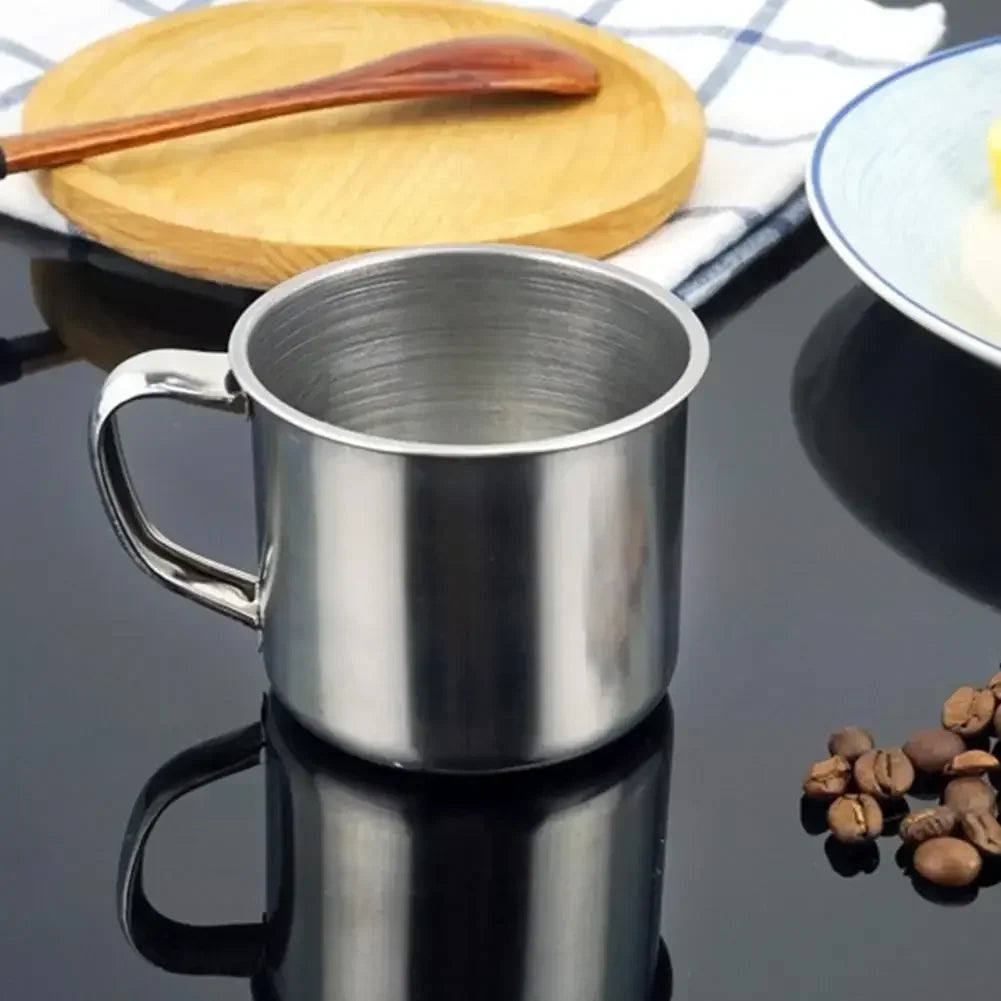 100ml Tea Cup Quality Portable Stainless Steel Water with Handle Camping Outdoor Trav alternate view