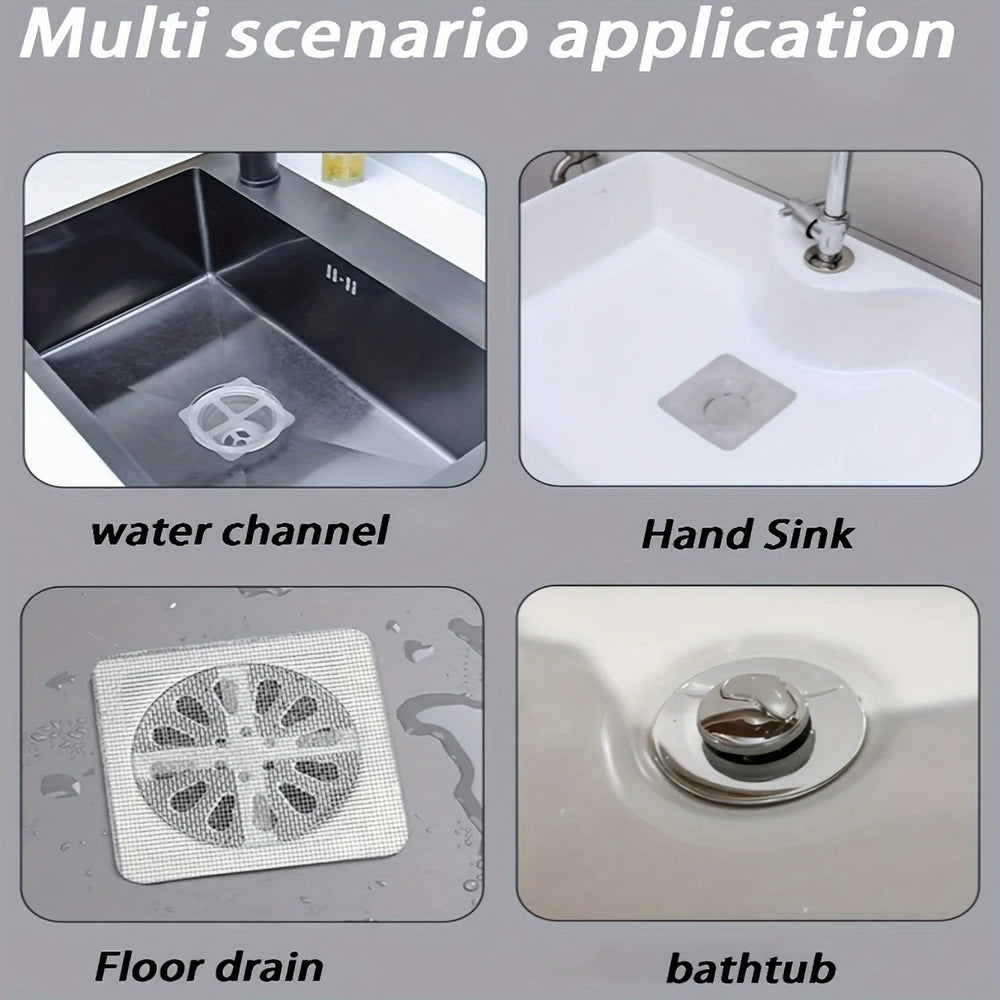 Floor Drain Sticker, Insect-proof Self-adhesive Bathroom Hair Filter Net, Sewer Fil additional angle