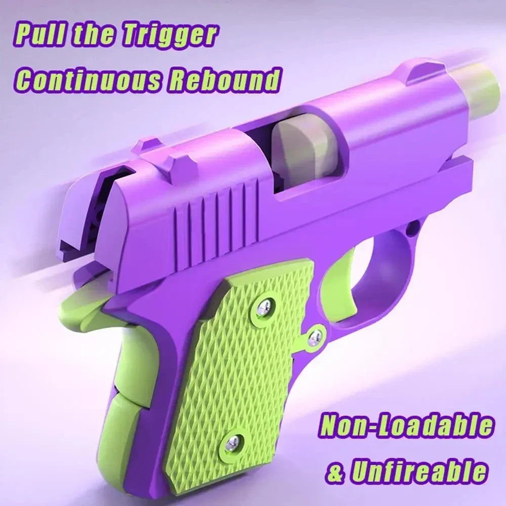 Mini 3D Gravity Printing 1911 Toy Gun | Stress Relief Fidget Toy for Kids and Adults close-up view