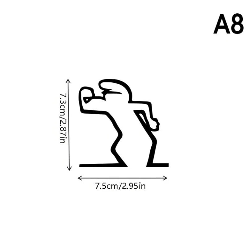 Minimalist La Linea Switch Sticker | Cartoon Power Switch Decal for Home Decor close-up view