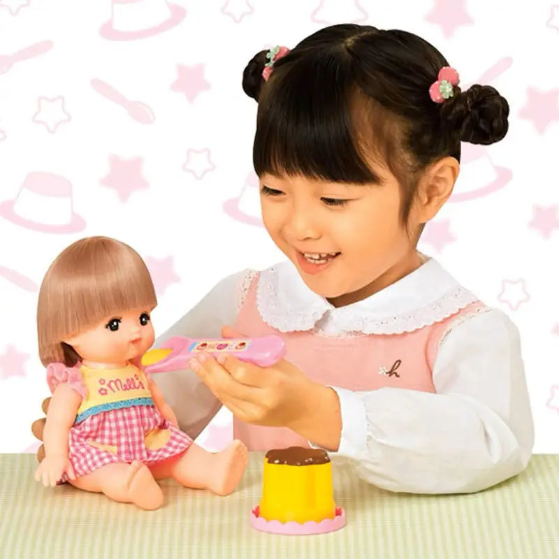 Feeding Pudding Set | Cute Pink Jelly Strawberry Desktop Ornament Toy lifestyle view