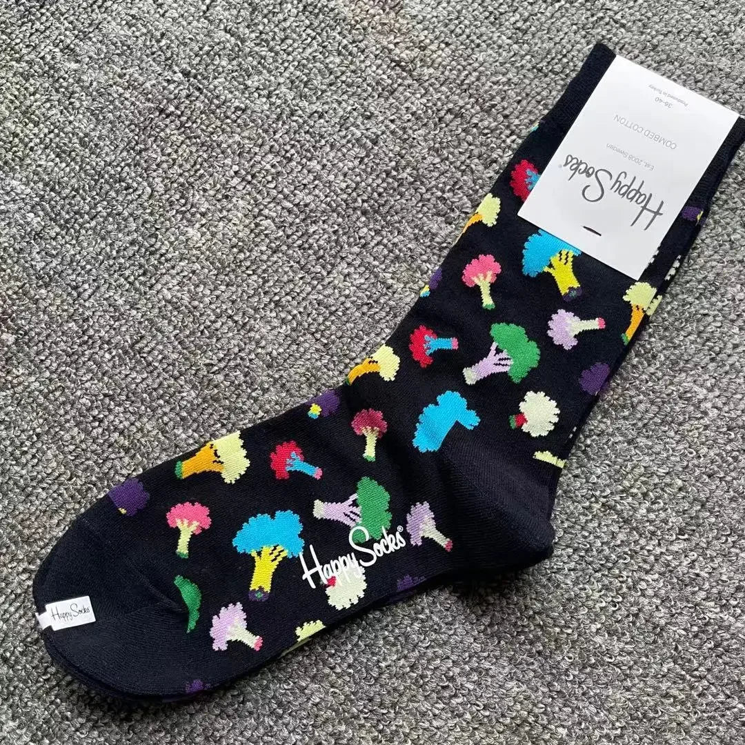 Multicoloured Socks Women Men Sports Socks Funky Dress Socks Casual Cotton alternate view