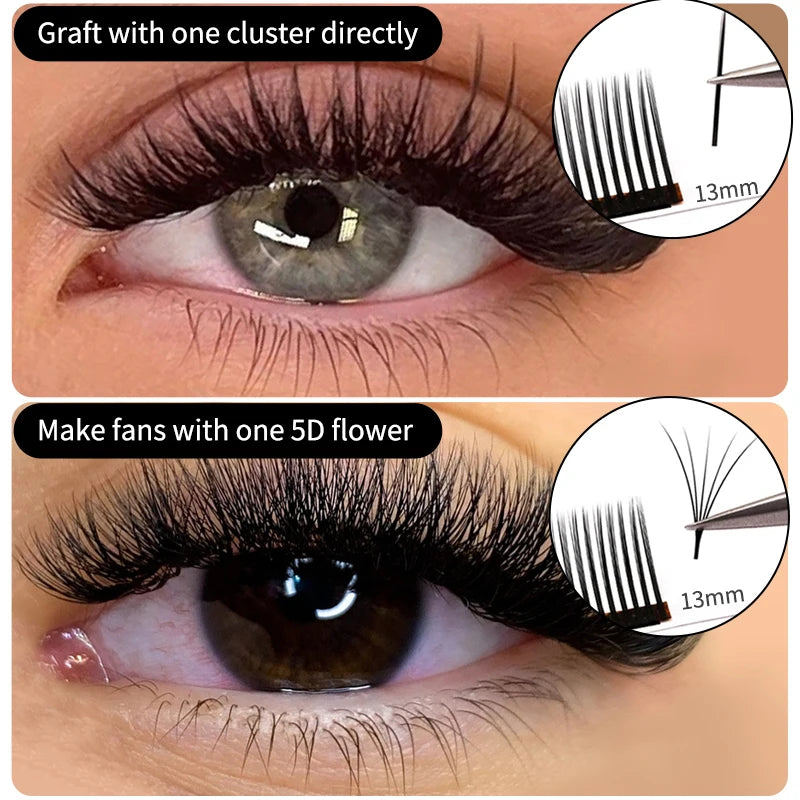 Winky Beauty 5D Flora Lashes 0.07mm Easy Fan Eyelash Extensions | Premade Volume 12 Rows detail view