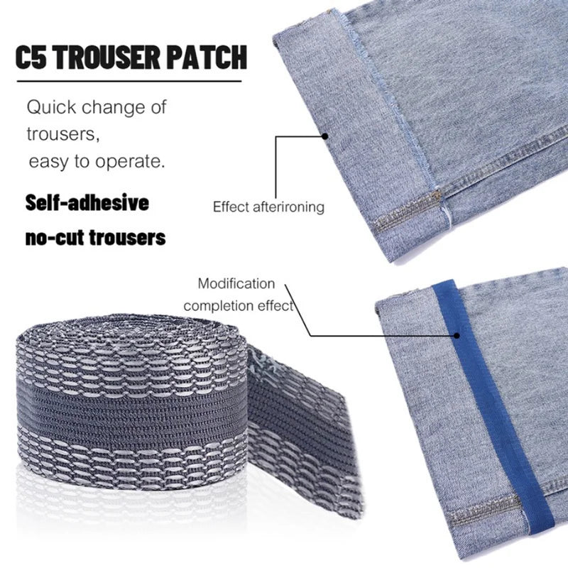1-5M Self-Adhesive Pants Hem Paste Tape Trouser Edge Paste Iron-on Pant Shorten Repai lifestyle view