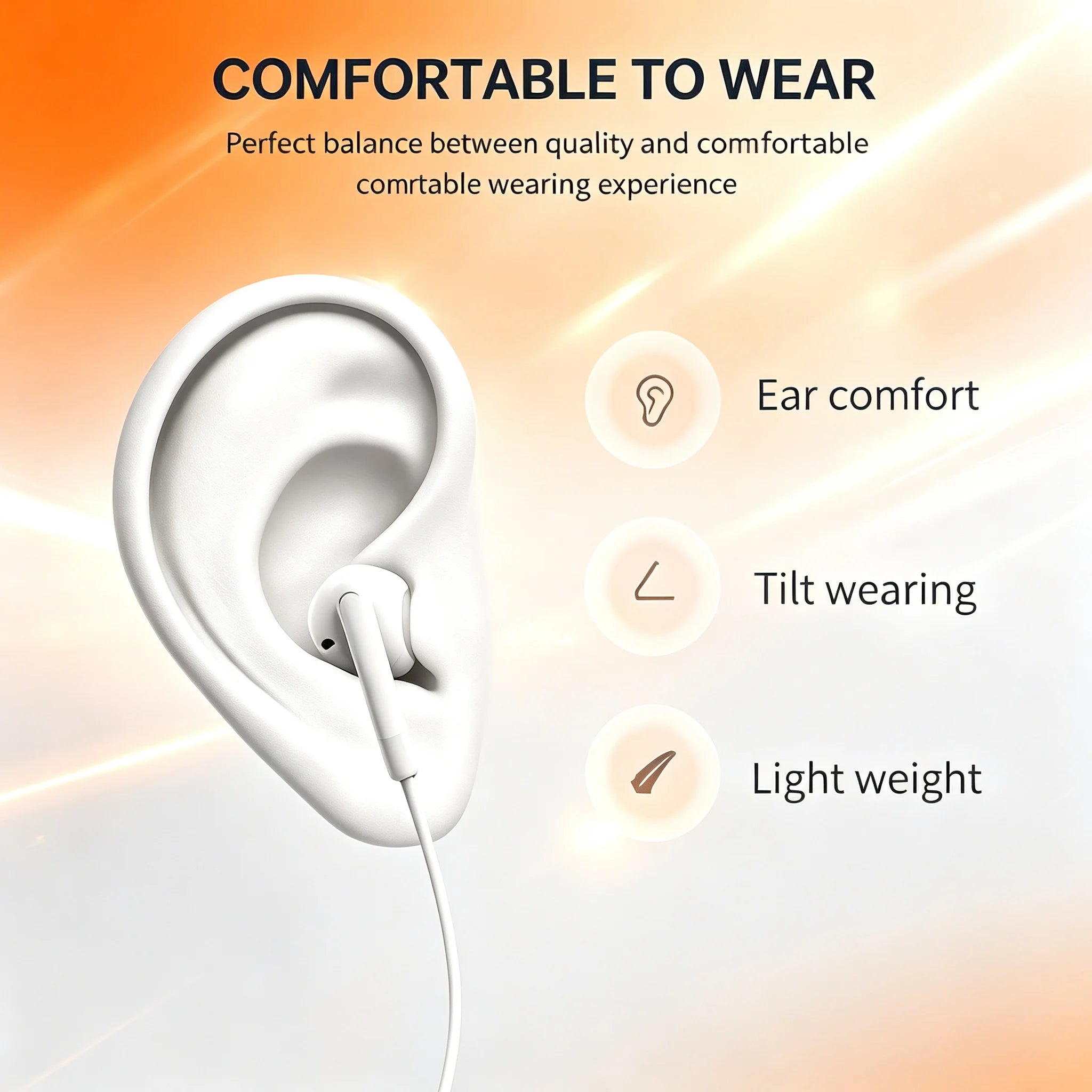 TypeC Wired Headphone Suitable For IPhone15 16 Earbuds Xiaomi 17 15 14 13 12 3.5MM AUX close-up view