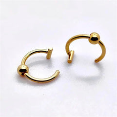 2/4Pcs 18G 316L Stainless Steel Fake Lip Rings for Women Men, Fake Septum Nose Ring Cl close-up view