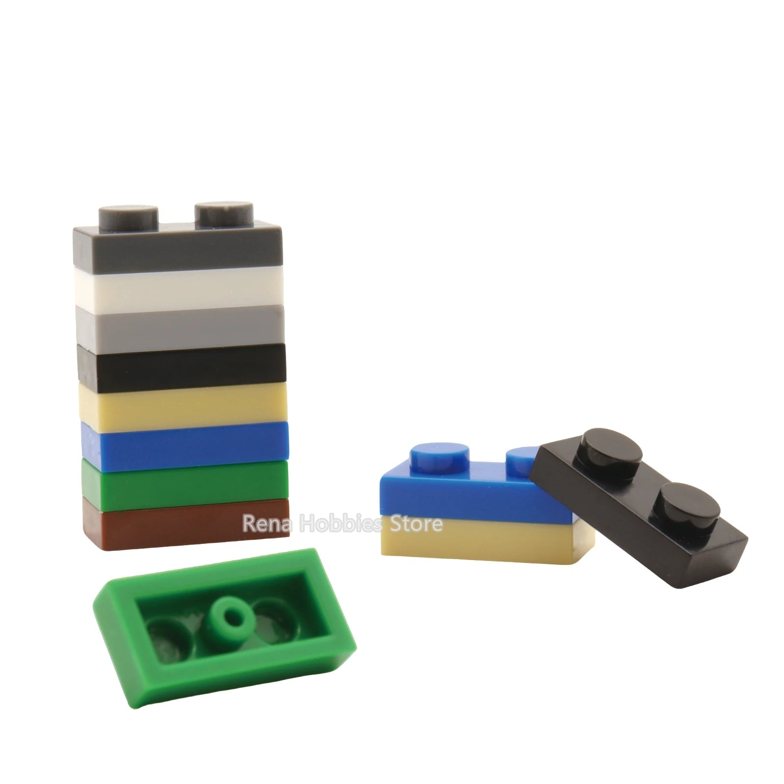 200PCS DIY Building Blocks Thin Figures Bricks 1x2 Dots | Educational Creative Toy Set C detail view